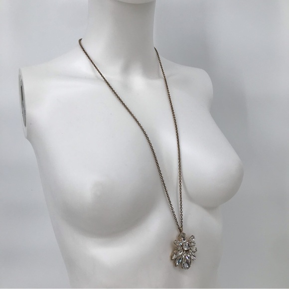 J. Crew Long Crystal Pendant Necklace - Picture 5 of 6